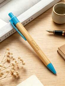 Pulpen Bambu Berwarna-warni dengan Logo Teks Kustom, Bahan Bambu, Tulisan Halus, Cocok untuk Kantor, Penandatanganan Bisnis, Catatan Rapat, Memo, Pembelajaran, Ujian, Tanda Tangan dan Berbagai Acara Lainnya, Pulpen Netral untuk Siswa Sekolah, Pulpen untuk Penandatanganan Dokter - MultiWarna - View 2