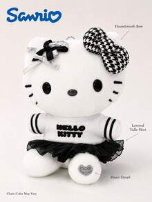 SANRIO 1個毛絨娃娃吊飾，小巧可愛棕色娃娃，黑色或淺藍色服裝，聚酯纖維包包掛飾，背包吊飾，汽車裝飾，節日驚喜禮物，適合女孩、青少年和朋友的理想禮物 - 灰白色 - 查看 9