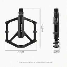 1 Set Aluminum Alloy Mountain Bike Pedals, Wider Non-Slip Bearing Pedals, Suitable For Road Bikes And Bicycles - Multicolor - View 6