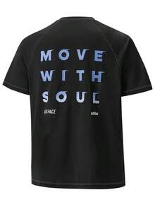 Adidas New Summer Comfortable Loose Casual Men's Short Sleeve T-Shirt - Black - View 4
