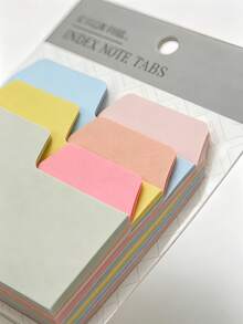 1 pieza Notas adhesivas de pestañas de índice de 6 unicolor, marcadores de página autoadhesivos reutilizables, adecuados para clasificación y marcado de cuadernos, agendas y diarios - Notas adhesivas de colores - Ver 9