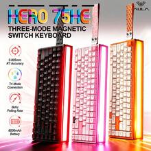 AULA Keyboard Mekanik HERO 75 HE Hall Effect, 3 Mode 2.4G/Bluetooth/Berkabel, Tata Letak 75%, Struktur Gasket Hot-Swappable, Lampu Latar RGB, Keyboard Gaming - View 3