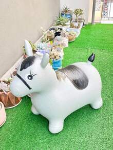 1pc 50*42*24cm Inflatable Musical Bouncing Animal Table - Silver - View 1