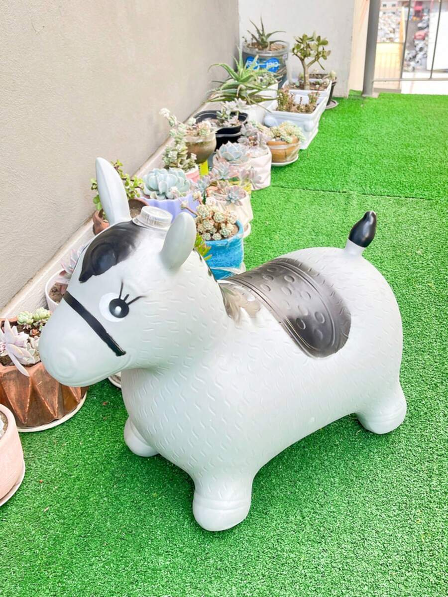 1pc 50*42*24cm Inflatable Musical Bouncing Animal Table - Silver - View 1