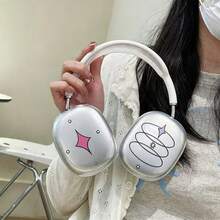1 Pasang Ikat Kepala Gaya Korea Kartun Max TPU untuk Earphone Bluetooth Casing Pelindung Lembut Transparan - MultiWarna - View 2