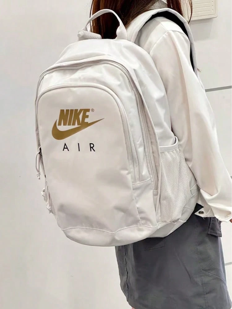 Nike Tas Ransel/Tas Bahu Mini Serbaguna Kasual Wanita Jordan dengan Resleting, Putih - Putih - View 1