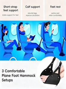 Adjustable Hanging Foot Hammock For Office | Back To School & Dorm Life Essential | Ergonomic Design To Relieve Back And Leg Pressure From Prolonged Sitting | Portable Under-Desk Footrest, Comfortable For Studying, Working, Napping, Lunch Breaks And Travel | Practical Accessory To Improve Posture And Relax Mind And Body - Multicolor - View 6