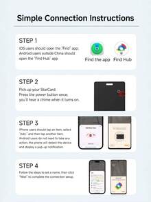 New MFi Certified Smart Tracking Card, NFC Supported, Compatible With "Find My", Suitable For Wallet, Keys, Luggage, Backpack, Etc., Anti-Loss Device & Pet Locator, Unlimited Distance Tracking - Multicolor - View 12