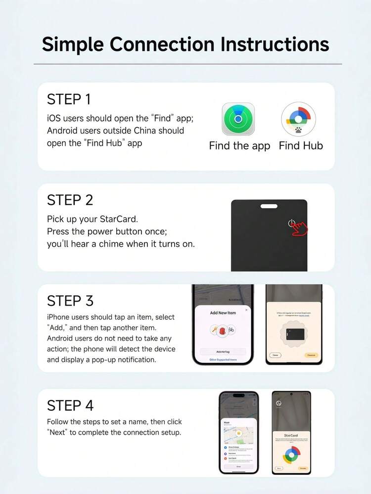 全新 MFi 認證智慧追蹤卡，支援 NFC，相容「尋找我的」功能，適用於錢包、鑰匙、行李、背包等，防丟裝置與寵物定位器，無限距離追蹤 - 彩色 - 查看 11