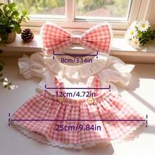 CuteKawaii Plush Doll Clothes Single Piece, Teddy Bear Rabbit Plush Doll Set, Lace Ruffle Skirt Doll Clothing Accessories, Plush Doll Doll Dress-Up Outfit, Suitable For Bear Doll, Rabbit Doll, Plush Rabbit - Multi-color - Doll Clothes - View 5