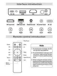 便攜式迷你投影機，內建喇叭與遙控器的 LCD 投影機，相容於 iOS、Android、Windows 和 PS/4，適用於電影觀賞與遊戲的 USB 家用劇院投影機 - 白色 - 查看 11