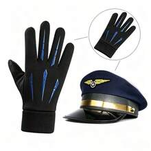 2件組女款海軍帽，深藍色水手帽，刺繡星星徽章，適合萬聖節、Cosplay與節慶穿搭 - 彩色 - 查看 2
