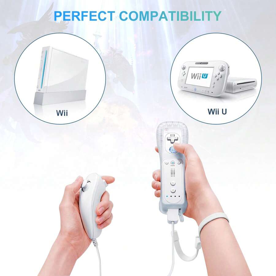 Controller For /U Game Console, With Protective Case And Wrist Strap, Battery Not Included, White, Excellent /U Game Accessory Gift - View 1