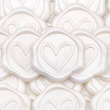30pcs Pink Heart-Shaped Self-Adhesive Wax Seal Stickers, Self-Adhesive Envelope Seal Stickers, Exquisite Invitation Envelope Decoration, Suitable For Wedding Party, Birthday Party And Christmas Gift Packaging - Pink Heart-tD418 - View 1