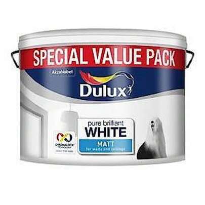 Matte Finish Wall Paint – Pure White Tone, Smooth & Low-Sheen, 6L Can For Interior Use, Easy Application, Washable Surface, Minimal Odor, Ideal For Living Rooms, Bedrooms & Offices