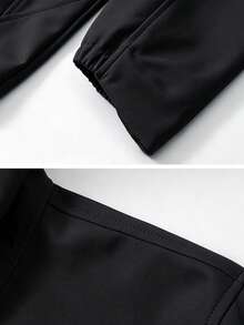 Men's Casual Fashion Jacket Outdoor Streetwear Minimalist Couple Matching Coat - Black - View 5