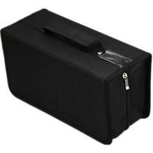 Funda organizadora para CD/DVD, funda tipo portafolios, carpeta de almacenamiento, disco de 400 capacidad 168 negro - Multicolor - Ver 2