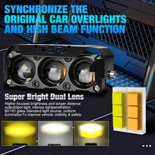 S&D Motorcycle LED Spot Light Dual Color Hi/Low Beam Fog Lamps For Car Trucks SUV UTV 12V 24VMini Lens Headlight Driving Light - Motorcycle LED Light - View 3