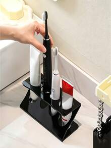 Multifunctional Bathroom Storage Rack With Toothbrush Holder, Multi-Purpose Draining Organizer Rack, Suitable For Bathroom And Kitchen Countertop Storage And Organization, Stylish And Practical - Multicolor - View 5