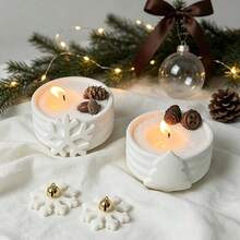 SILIKE LUFEI DIY Resin Mold Christmas Storage Box Silicone Mold Snowflake Christmas Tree Plaster Candle Cup - Christmas Molds - View 5