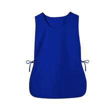 1 pieza Delantal de limpieza para el hogar, estilo chaleco, 2 bolsillos, unisex, delantal de trabajo, delantal de empleado, múltiples colores disponibles, adecuado para cafetería, restaurante y otros lugares - color sólido - Ver 7