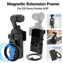 Magnetic Mount Compatible With OSMO Pocket 4/4P | With 1/4" Cold Shoe Mount, Metal Ring Multi-Function Expansion Frame, Suitable For Vlog, Fitness, Travel And Metal Surface Pocket4 Handle Grip Accessory - View 6