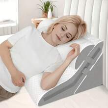 Adjustable Memory Foam Triangle Pillow – Wedge-Shaped Support For Comfortable Sleeping, Gentle Back Alignment And Leg Elevation During Rest - 40.49*50.98*59.99cm - View 3