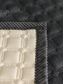 SANMOSPIN 1PC Solid Color Piped Quilted Plush Sofa Cushion, Minimalist Grid Pattern, Quilted Craftsmanship, Suitable For Autumn/Winter, Soft And Comfortable Plush Sofa Cushion, Pet-Friendly Machine Washable, Bedroom Living Room Office Home Decor Protective Cover - Dark Grey - View 8