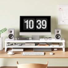 Dual Monitor Stand, Monitor Riser For 2 Screens, 100 Cm Large Computer Monitor Stand, Desk Shelf Organizer For Office Desk, Accessories - View 4