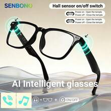 SENBONO Intelligent Audio Glasses, Automatically Turn On When The Temple Is Opened, With Artificial Intelligence And Translation Functions, Multifunctional Music Playback, Answering Calls, Touch Control, Open Headphones, Male And Female AI Glasses - View 1