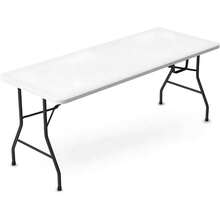 2026-Exclusivo NUEVO:360 °   Capital Click Mesa Plegable 1.80 Portátil Tipo Portafolio - Mesa de Plástico Blanca Resistente para Exterior e Interior, Fácil de Transportar y Almacenar - Negro - Ver 3