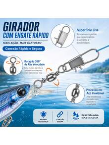 Kit C/200 Snap Destorcedor Girador Engate Rápido 4/6/8/10/12 - A - Visão 3