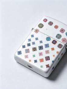 1pc Decorative Sticker, Aesthetic Sticker, Bohemian Geometric Square Pattern, Suitable For Laptop, Phone Case, Camera, Water Bottle, Storage Box, Furniture And Metal Decoration - B - View 7