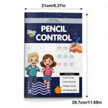 Kids Pencil Control Practice Notebook, Line Tracing And Pre-Writing Skills Book For Early Handwriting And Fine Motor Training - 鉛筆控製筆記本 - 查看 3