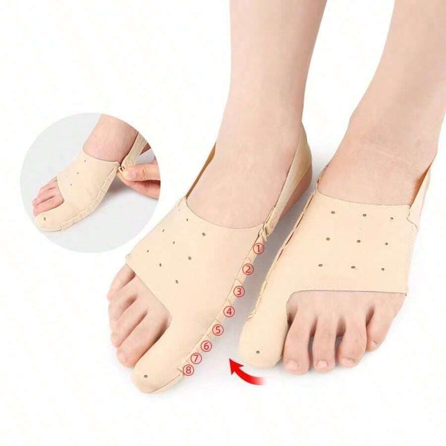 Vớ tách ngón chân thoáng khí unisex, có chun điều chỉnh, phụ kiện chăm sóc chân hàng ngày. - Nhiều màu - Xem 1