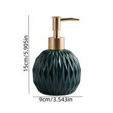 1pc Ceramic Round Bathroom & Kitchen Dispenser Bottle, Nordic Luxury High-End Spherical Rhombus Embossed Texture Minimalist American Creative Solid Color Multi-Color Shower Bottle, Hotel Restaurant Cafe Bar Bathroom Kitchen Home Decor Ornament, Shampoo Body Wash Hand Soap Detergent Lotion Dispenser Pump Bottle - Multicolor - View 11