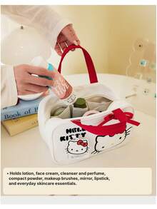 1個 Sanrio Hello Kitty KT 大容量化妝包，女性便攜旅行盥洗包，卡通手提收納整理袋 - 查看 8