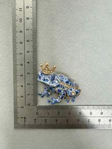 Vintage Blue And White Porcelain Brooch, Traditional Animal Insect Bird Pattern Brooch, Fashion Decorative Gift - Style 11 - View 17