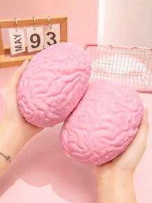 Realistic Brain Squeeze Toy, Extra Large Soft Squishy Toy, Funny Prank Stress Relief Finger Toy, Quirky Creative Decompression Toy, Unique Joke Gift For Party Tricks And Daily Stress Relief - Multicolor - View 9