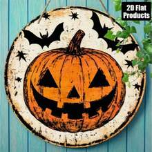 Cross-Border Halloween Party Scene Decoration Round Wooden Door Sign Ornament - A - View 10