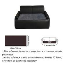 SANMOSPIN 1PC Solid Color Piped Quilted Plush Sofa Cushion, Minimalist Grid Pattern, Quilted Craftsmanship, Suitable For Autumn/Winter, Soft And Comfortable Plush Sofa Cushion, Pet-Friendly Machine Washable, Bedroom Living Room Office Home Decor Protective Cover - Dark Grey - View 10