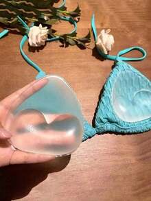 1 Pair Reusable Silicone Breast Pads, Invisible Lifting Pads, Suitable For Swimwear And Lingerie, Natural Breast Enhancement Design - Multicolor - View 5