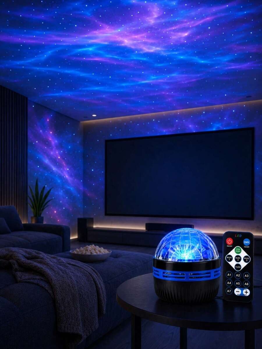 RGB Star Swirl Aurora Wave Light, USB Plug-In Mood Lamp For Cozy Room Vibes