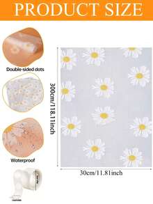 Daisy 防滑防潮隔熱墊,11.81" X 39.37" 廚房防油保護墊,可客製尺寸,附果凍膠防止移位,防污防水防滑墊,抽屜墊、層架墊,適用於櫥櫃、砧板、冰箱、抽屜和鞋架,清潔方便,清新美觀 - A - 查看 12