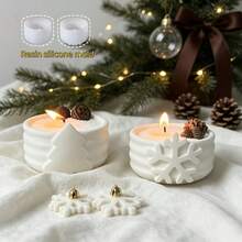 SILIKE LUFEI DIY Resin Mold Christmas Storage Box Silicone Mold Snowflake Christmas Tree Plaster Candle Cup - Christmas Molds - View 1