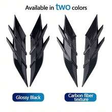 2pcs Universal Car Side Vent Hood Decorative Modification Stickers, Exterior Car Stickers, Side Vent Add-On Stickers, Modified Car Stickers, Car Fender Stickers, Vehicle Modification Blade Stickers, Sporty Style, Dynamic Appearance, Self-Adhesive Design - A - View 5