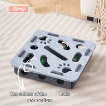 Cat Fun Box - Interactive Scratch And Dig Site With Paw Prints, Cat Puzzle Game, Suitable For Indoor Cats, Stimulates Intelligence And Physical Activity, Cat Toy, Felt Cat Activity Center, Suitable For Kittens And Adult Cats - Multicolor - View 9