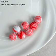 25pcs Acrylic 16mm Pumpkin Beads With Dual Color Gradient, DIY Handmade Bead String Mobile Phone Chain Pendant Material Jewelry Loose Beads - Multicolor - View 22