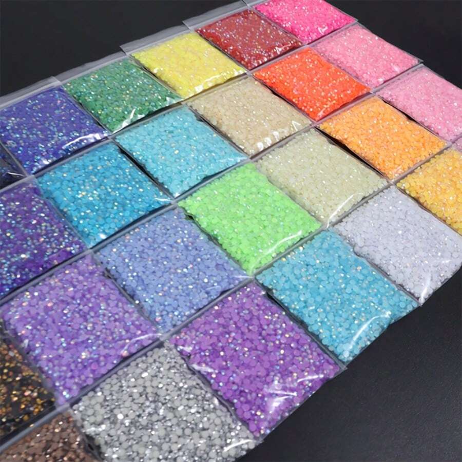 Jelly AB 樹脂水鑽 SS16 平底樹脂鑽,衣飾裝飾,適用於包包、鞋子、應援裝飾,2000/5000+ 數量與顏色可選 - 4mm - 查看 1