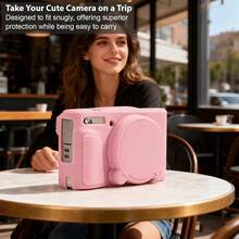 [2+1] مجموعة واقي الشاشة + غطاء حماية من السيليكون، متوافق مع Powershot SX740/SX730 HS، غطاء حماية من المطاط الناعم مع غطاء عدسة قابل للفصل، واقي شاشة من الزجاج المقسى عالي الدقة، خفيف الوزن وقوي للغاية. - مشاهدة 11
